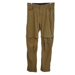 Eddie‎ Bauer First Ascent Guide Convertible Pants Mens 32x33 Tan Hiking Shorts